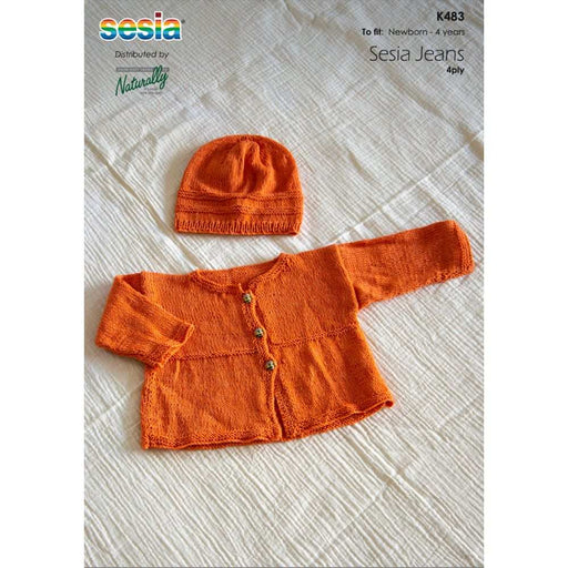 Jacket & Hat Knitting Pattern (K483)-Pattern-Wild and Woolly Yarns