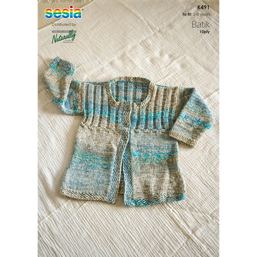 Jacket Knitting Pattern (K491)-Pattern-Wild &amp; Woolly Yarns