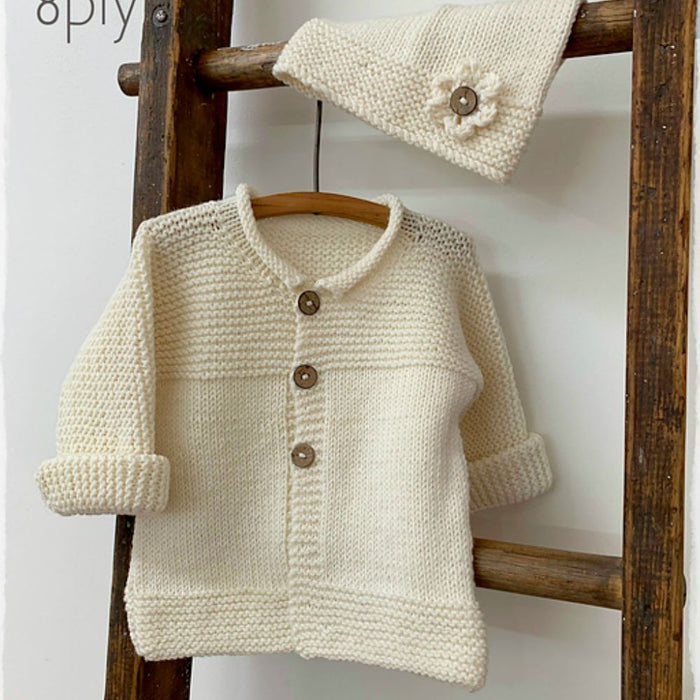 Jessie Jacket & Hat Knitting Pattern - 8 Ply-Pattern-Wild and Woolly Yarns