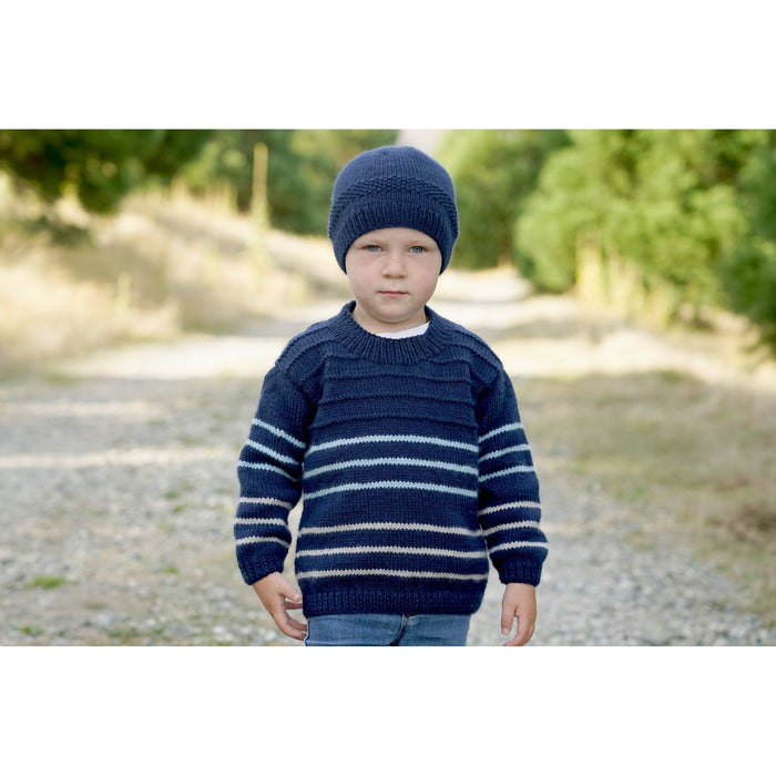 Jupiter Sweater & Hat Knitting Pattern - 8Ply (LF44)-Pattern-Wild and Woolly Yarns