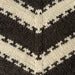 Close-up of the two-color stripe pattern in the Key Sweater knitting pattern by PetiteKnit.
