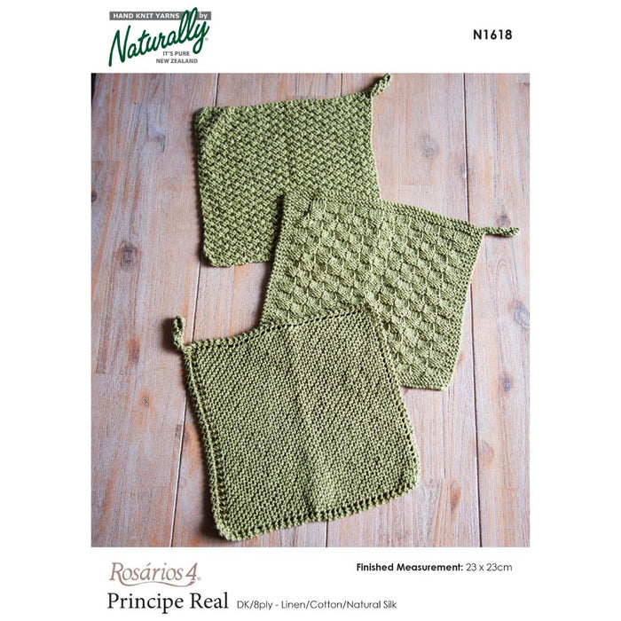 Knitted Face Cloths Knitting Pattern (N1618)-Pattern-Wild and Woolly Yarns
