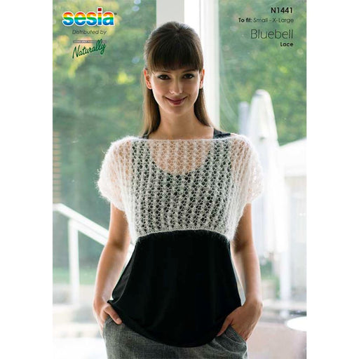 Lace Caplet Knitting Pattern (N1441)-Pattern-Wild and Woolly Yarns