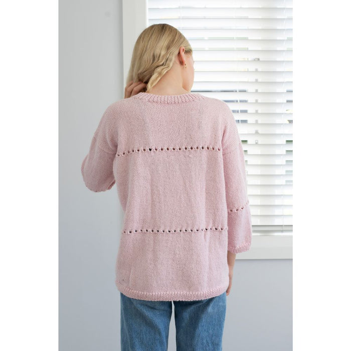 Lace Detailed Jumper Knitting Pattern (N1547)-Pattern-Wild and Woolly Yarns