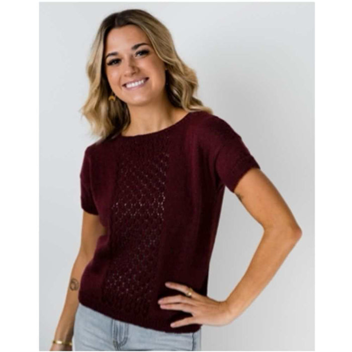 Lace Insert Top or Sweater Knitting Pattern (AP2210)-Pattern-Wild and Woolly Yarns