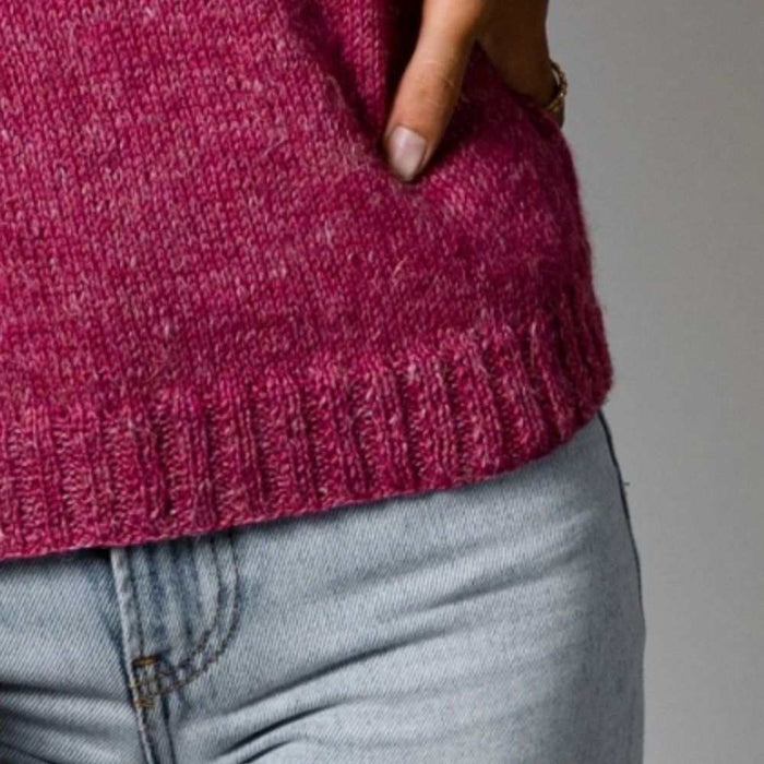 Lace Yoke Top Knitting Pattern (AP2017)-Pattern-Wild and Woolly Yarns