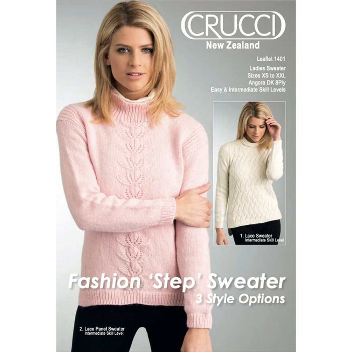 Ladies Sweater Knitting Pattern (CRU1401)-Pattern-Wild and Woolly Yarns