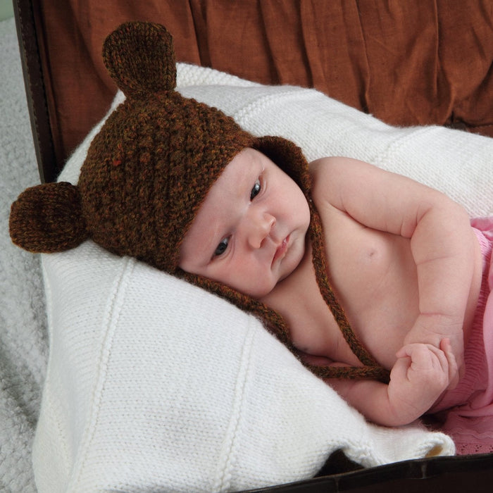 Little Bear Hat Knitting Pattern - 8Ply (BC23)-Pattern-Wild and Woolly Yarns