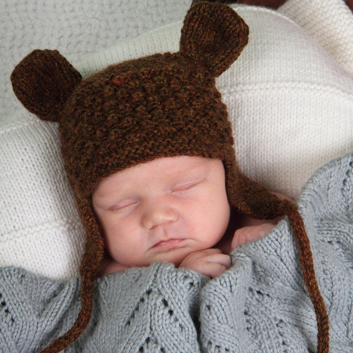 Little Bear Hat Knitting Pattern - 8Ply (BC23)-Pattern-Wild and Woolly Yarns