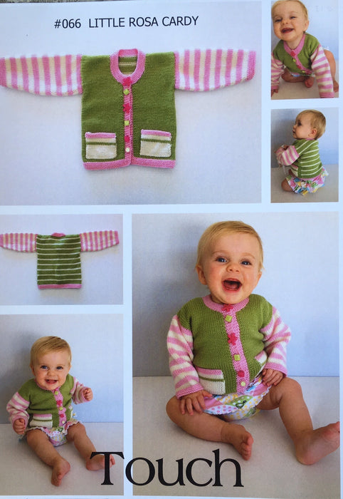 Little Rosa Cardigan Knitting Pattern #066-Pattern-Wild and Woolly Yarns