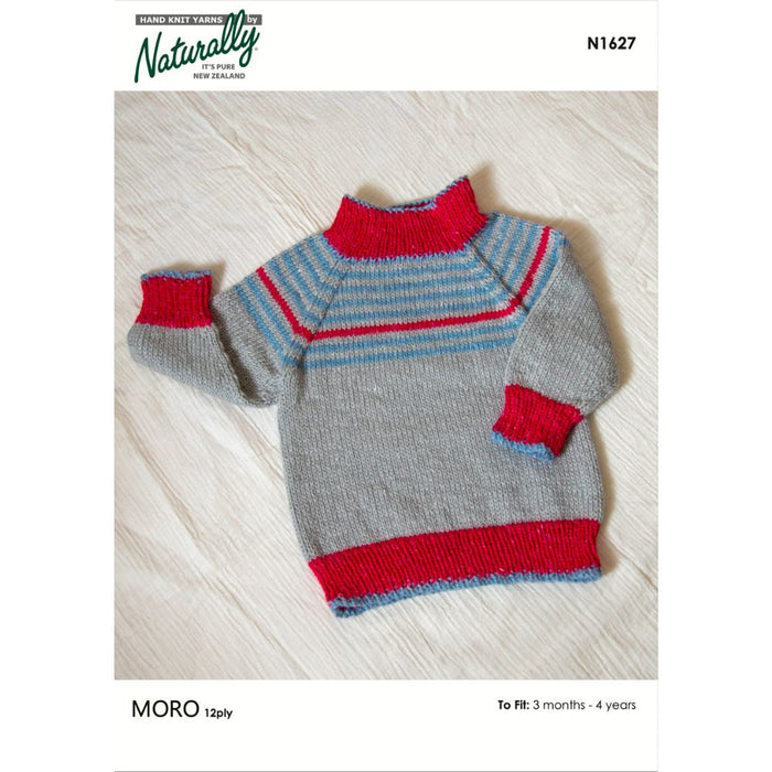 Little Sloppy Joe Sweater Knitting Pattern (N1627)-Pattern-Wild and Woolly Yarns