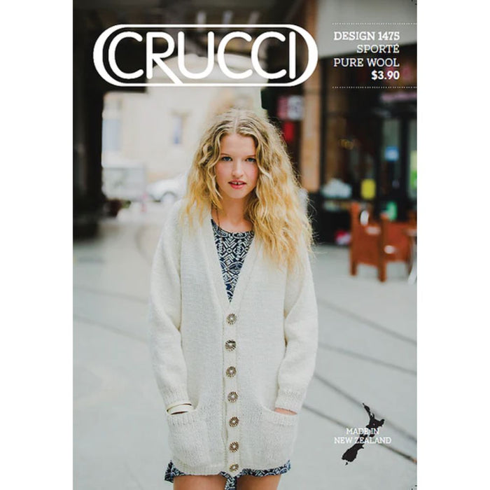 Longline Cardigan Knitting Pattern (CRU1475)-Pattern-Wild and Woolly Yarns