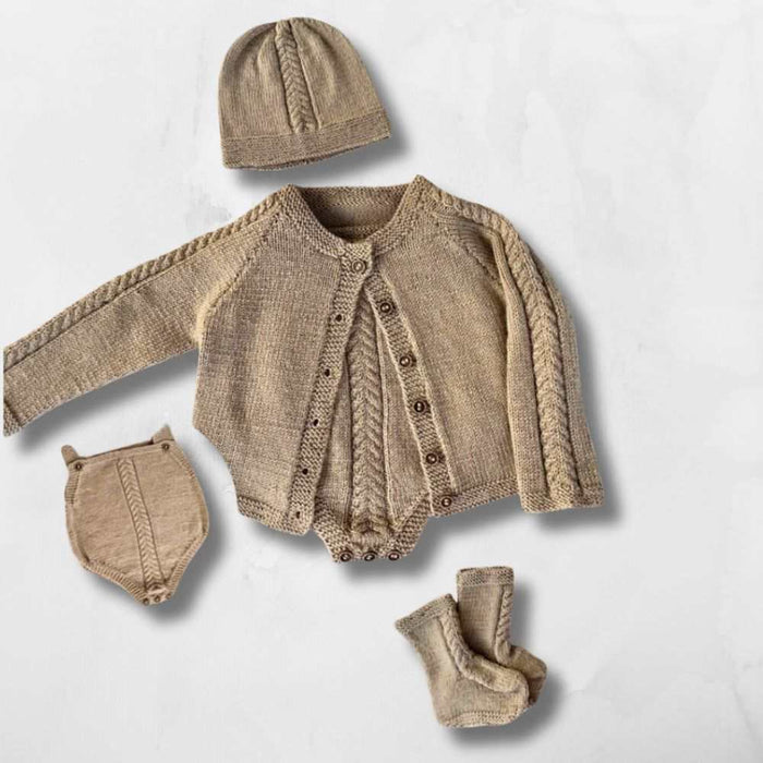 Luxury Crepe Baby Set Knitting pattern (CRU2221)-Pattern-Wild and Woolly Yarns