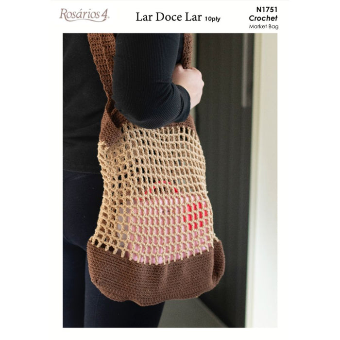 Market Bag Crochet Pattern (N1751)-Pattern-Wild and Woolly Yarns