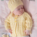 Matinee Jacket, Hat & Booties Knitting Pattern (K614)-Pattern-Wild and Woolly Yarns
