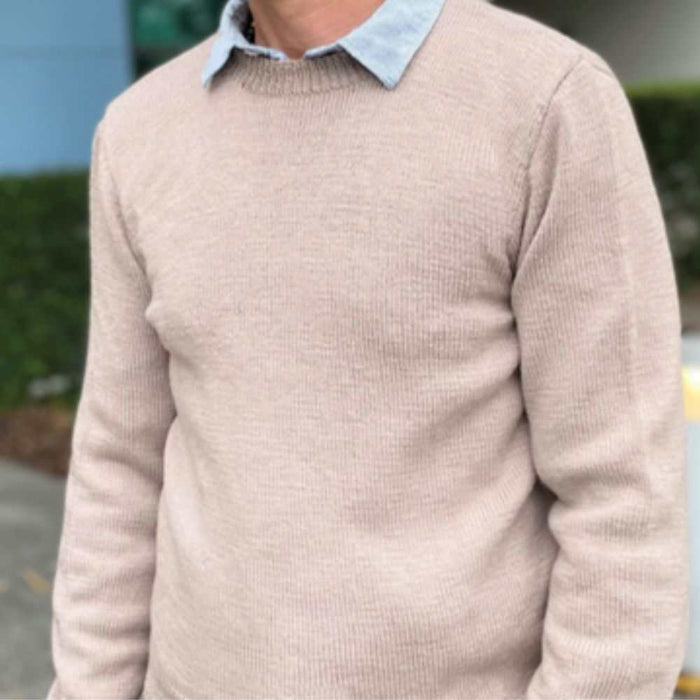 Men's 4-Ply Sweater with Sleeve and Neckline Options Knitting Pattern (CRU2210)-Pattern-Wild and Woolly Yarns