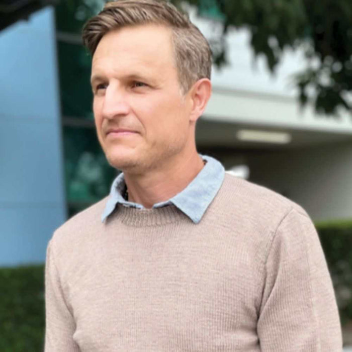 Men's 4-Ply Sweater with Sleeve and Neckline Options Knitting Pattern (CRU2210)-Pattern-Wild and Woolly Yarns