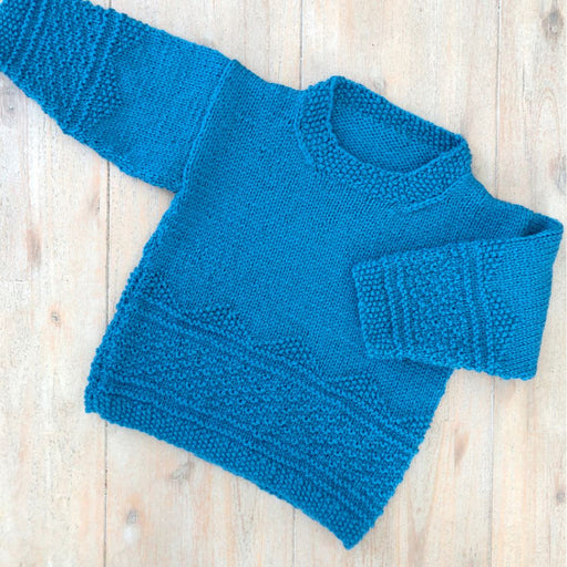 Mini Gansey Jumper Knitting Pattern (K3012)-Pattern-Wild and Woolly Yarns