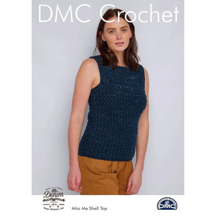 Miss Me Shell Top Crochet Pattern (DMF15457L)-Pattern-Wild and Woolly Yarns