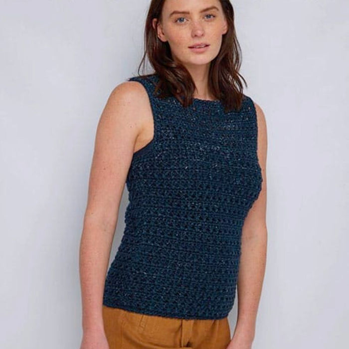 Miss Me Shell Top Crochet Pattern (DMF15457L)-Pattern-Wild and Woolly Yarns