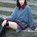 Mohair sweater featuring elegant Jacquard pattern knitted for an advanced knitting pattern project.