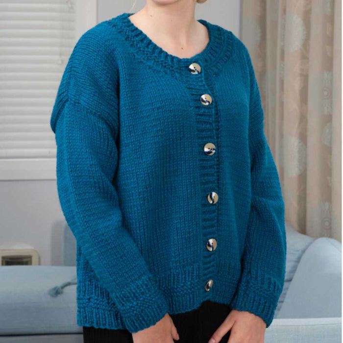 Oversized Cardigan Knitting Pattern (N1570)-Pattern-Wild and Woolly Yarns