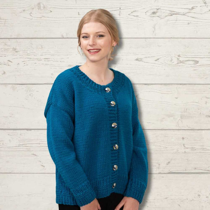 Oversized Cardigan Knitting Pattern (N1570)-Pattern-Wild and Woolly Yarns