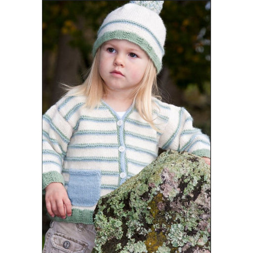 Peppermint Cream Cardigan & Hat Knitting Pattern - 8 Ply (LF02)-Pattern-Wild and Woolly Yarns