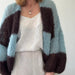 Piper Jacket Knitting Pattern featuring stylish two-tone stripes in mohair fabric.