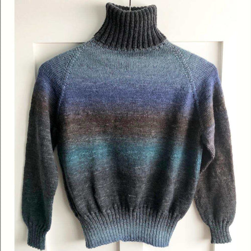 Polo Neck Top Down Raglan Jumper Knitting Pattern (N1689)-Pattern-Wild and Woolly Yarns