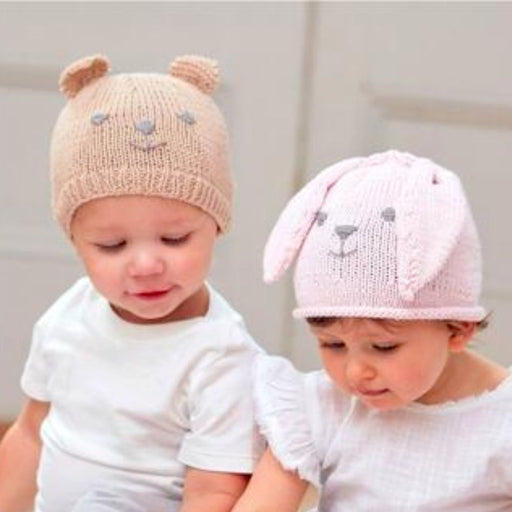 Rabbit or Teddy Bear Baby Hat Knitting Pattern (5274)-Pattern-Wild and Woolly Yarns