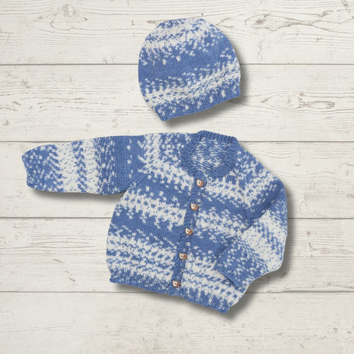 Raglan Cardigan & Hat Knitting Pattern (K407)-Pattern-Wild and Woolly Yarns