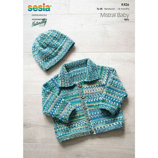 Raglan Cardigan & Hat Knitting Pattern (K426)-Pattern-Wild and Woolly Yarns