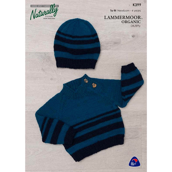 Raglan Sweater & Hat Knitting Pattern (K399)-Pattern-Wild and Woolly Yarns