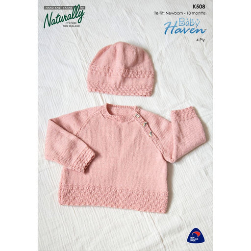 Raglan Sweater & Hat Knitting Pattern (K508)-Pattern-Wild and Woolly Yarns