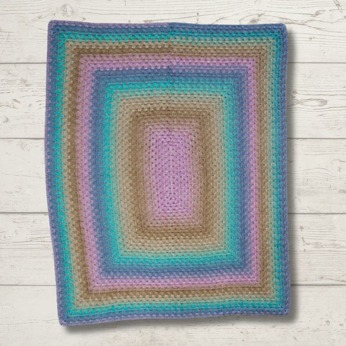 Rectangle Granny Crochet Pram Blanket Crochet Pattern (K3037)-Pattern-Wild and Woolly Yarns