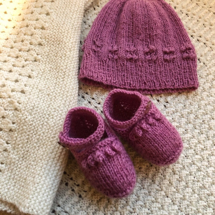 Remy Bobble Hat & Shoes Knitting Pattern - 4Ply (BC78)-Pattern-Wild and Woolly Yarns