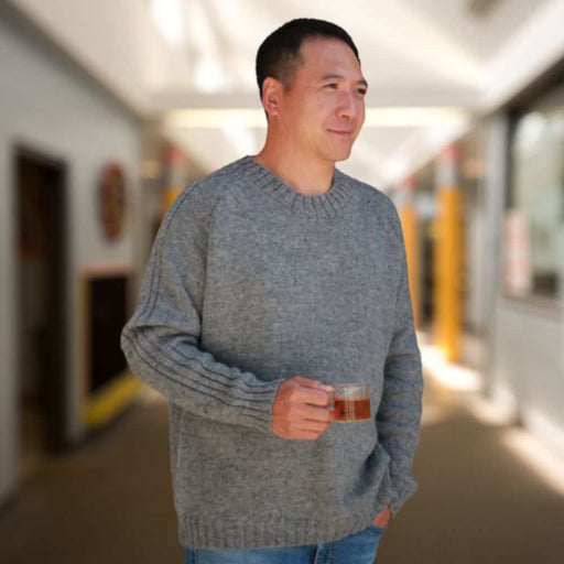 Rib Detail Men's Sweater Knitting Pattern (CRU2021)-Pattern-Wild and Woolly Yarns