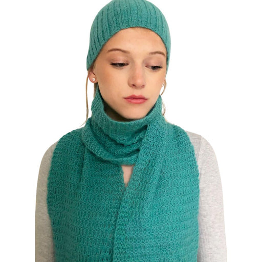 Ribbed Beanie & Scarf Knitting Pattern (N1702)-Pattern-Wild and Woolly Yarns