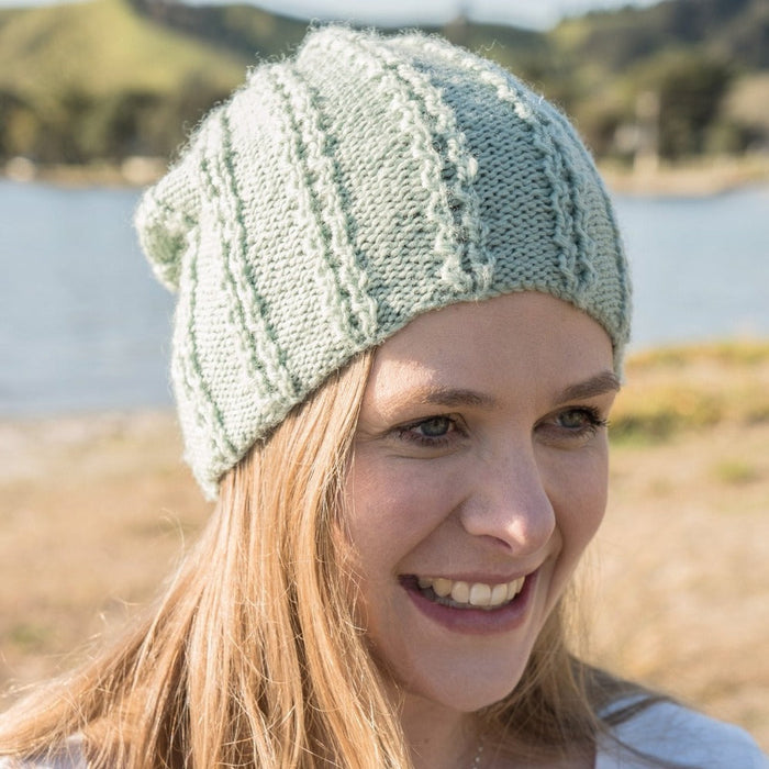 Ric Rac Hat Knitting Pattern - 8Ply (HC19)-Pattern-Wild and Woolly Yarns