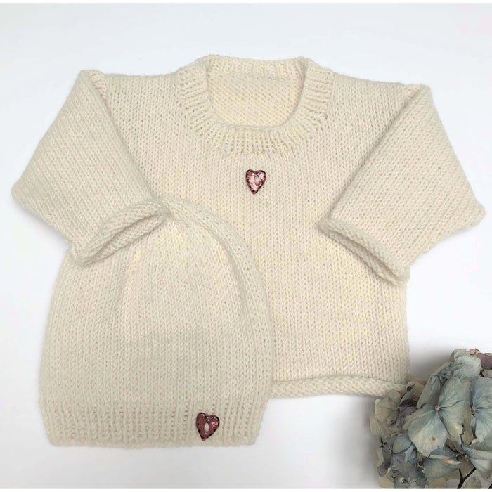 Rolled Edges Sweater & Hat Knitting Pattern (K397)-Pattern-Wild and Woolly Yarns