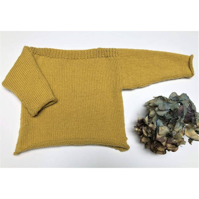 Rolled Edges Sweater Knitting Pattern (K392)-Pattern-Wild and Woolly Yarns