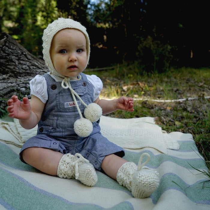 Samantha Pixie Hat & Bootees Knitting Pattern - 8Ply (BC74)-Pattern-Wild and Woolly Yarns