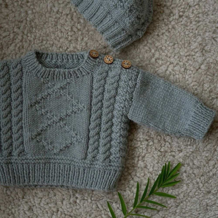 Sebbe Sweater & Hat Knitting Pattern - 8Ply (BC127)-Pattern-Wild and Woolly Yarns