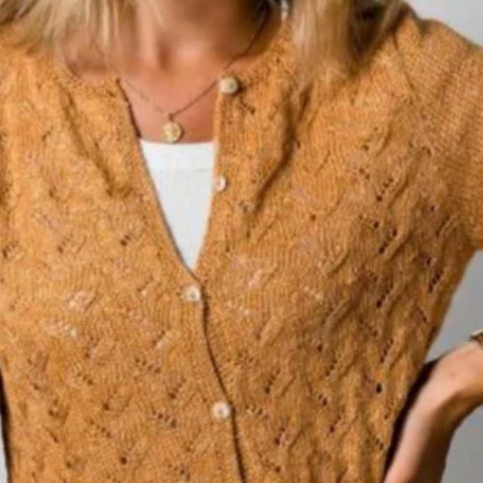 Short Sleeve Cardigan Knitting Pattern (AP2015)-Pattern-Wild and Woolly Yarns