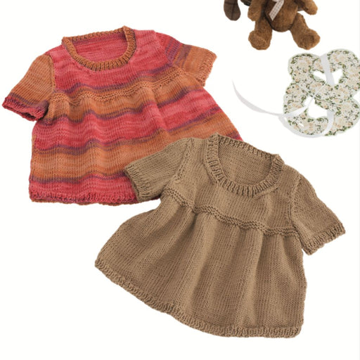 Short Sleeve Little Dress Knitting Pattern (K350)-Pattern-Wild and Woolly Yarns