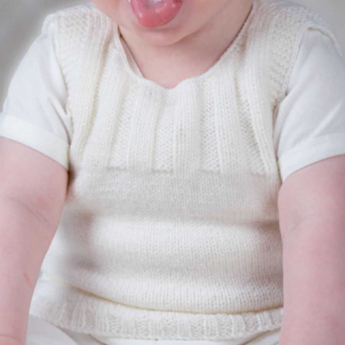 Singlet,Hat & Booties Knitting Pattern (CRU103)-Pattern-Wild and Woolly Yarns
