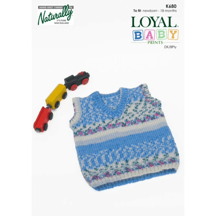 Sleeveless Pullover Knitting Pattern (K680)-Pattern-Wild and Woolly Yarns