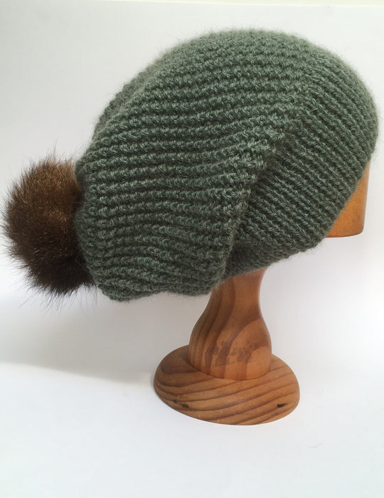Slouch Beanie - Soft and Cosy Possum or Alpaca Beanie-Pattern-Wild and Woolly Yarns