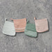 Knitted face washers in pastel colors using ROSARIOS4 Lar Doce Lar 10ply yarn.